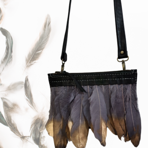 Boho Feather Clutch