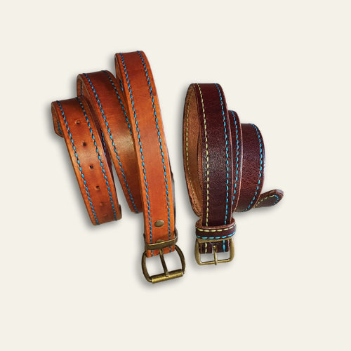 Stitched Leather Belt – Bearded Dog Leather