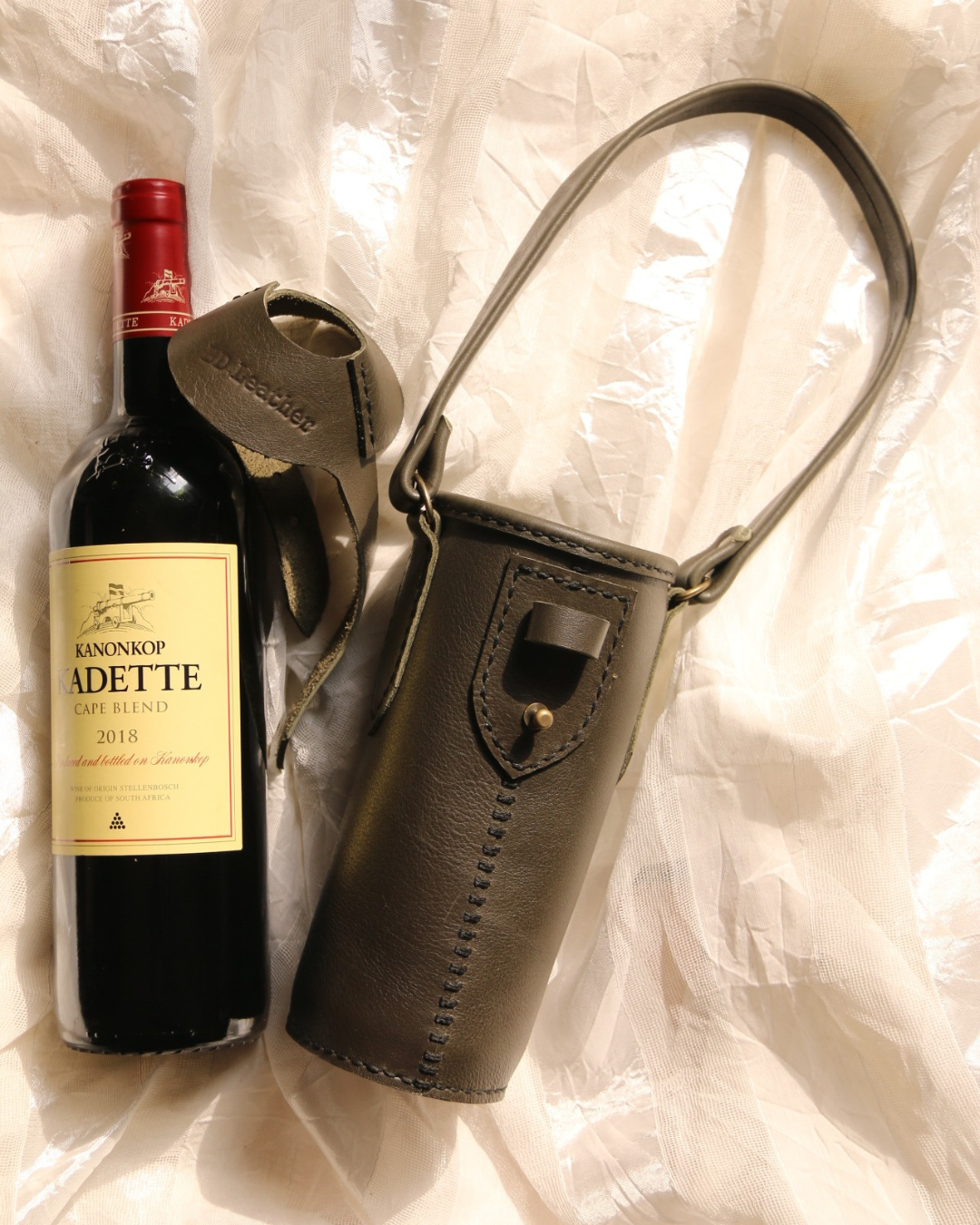 Wine Bag | Cylinder (Olive Green) - Image 2