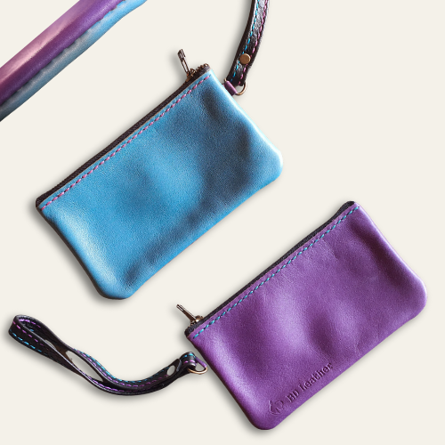 Wristlet (purple & capri)