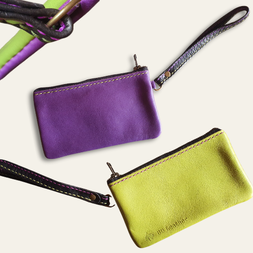 Wristlet (lime & purple